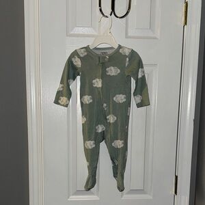Carter's Green Cloud Print Footie